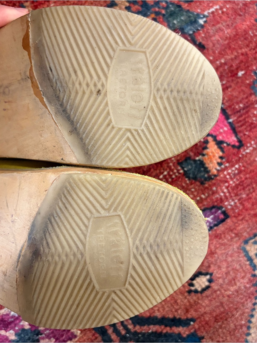 Vintage Tretorn Swedish Yellow Suede Clog Mules - Picture 5 of 8